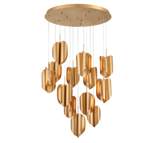 Portofino LED Chandelier Satin Gold