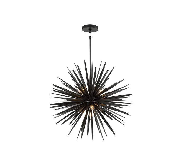 Lib & Co. - 10128-06 - Seven Light Chandelier - Trapani - Metallic Black