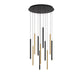 Lib & Co. - 10143-023 - LED Chandelier - Amalfi - Matte Black and Plated Brushed Gold