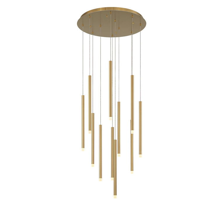 Lib & Co. - 10143-07 - LED Chandelier - Amalfi - Plated Brushed Gold