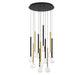 Lib & Co. - 10144-023 - LED Chandelier - Positano - Matte Black and Plated Brushed Gold