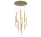 Lib & Co. - 10144-07 - LED Chandelier - Positano - Plated Brushed Gold