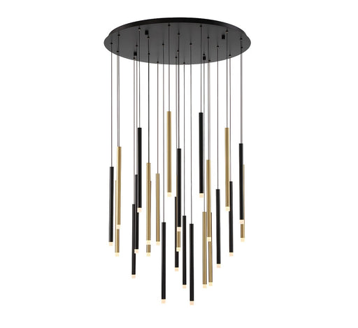 Lib & Co. - 10145-023 - LED Chandelier - Amalfi - Matte Black and Plated Brushed Gold