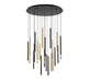 Lib & Co. - 10145-023 - LED Chandelier - Amalfi - Matte Black and Plated Brushed Gold