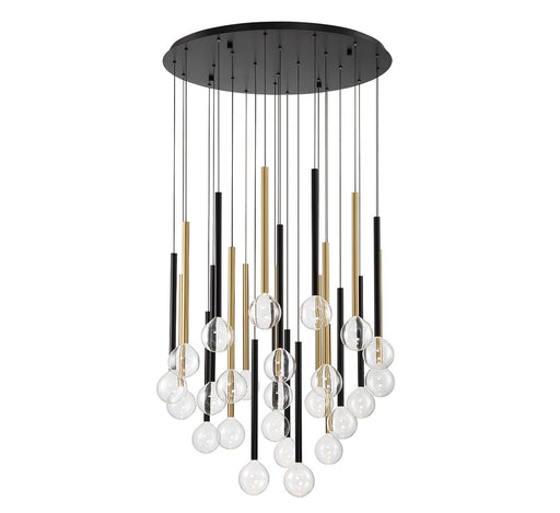 Lib & Co. - 10146-023 - LED Chandelier - Positano - Matte Black and Plated Brushed Gold