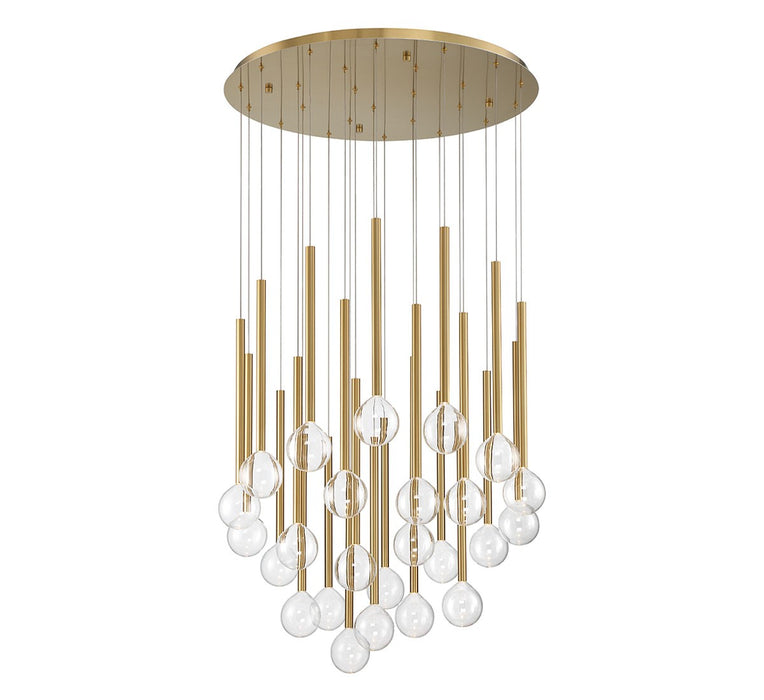 Lib & Co. - 10146-07 - LED Chandelier - Positano - Plated Brushed Gold