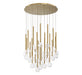 Lib & Co. - 10146-07 - LED Chandelier - Positano - Plated Brushed Gold