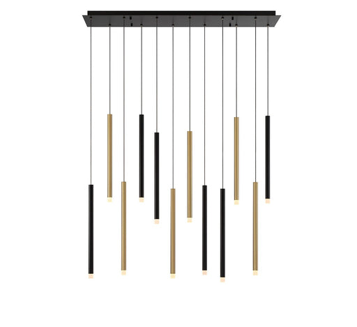 Lib & Co. - 10149-023 - LED Chandelier - Amalfi - Matte Black and Plated Brushed Gold