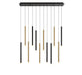 Lib & Co. - 10149-023 - LED Chandelier - Amalfi - Matte Black and Plated Brushed Gold