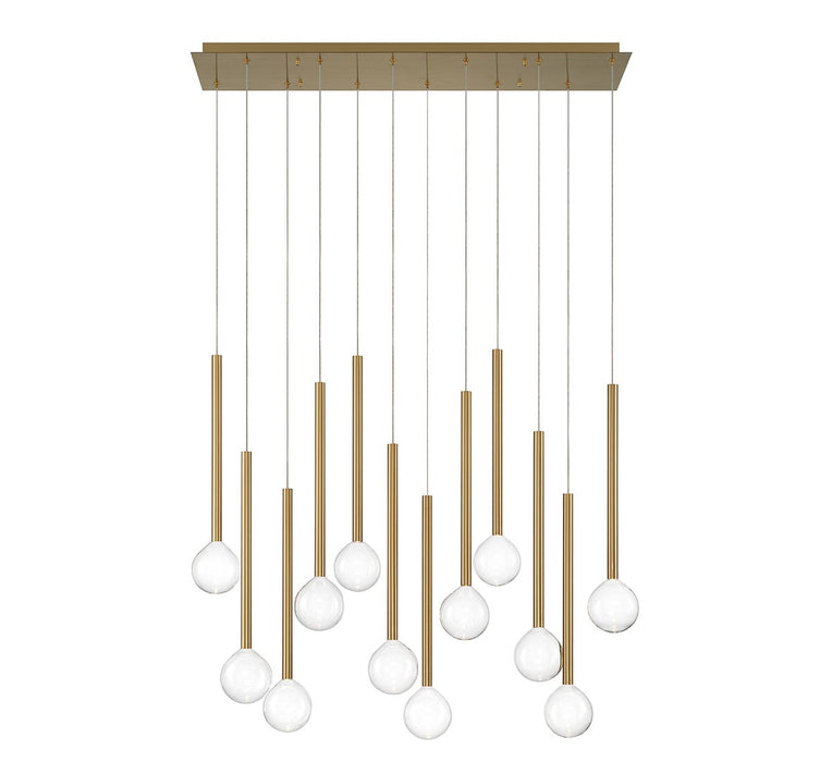 Lib & Co. - 10150-07 - LED Chandelier - Positano - Plated Brushed Gold
