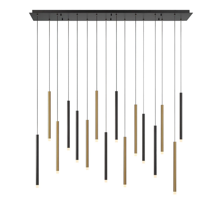 Lib & Co. - 10151-023 - LED Chandelier - Amalfi - Matte Black and Plated Brushed Gold
