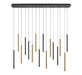 Lib & Co. - 10151-023 - LED Chandelier - Amalfi - Matte Black and Plated Brushed Gold
