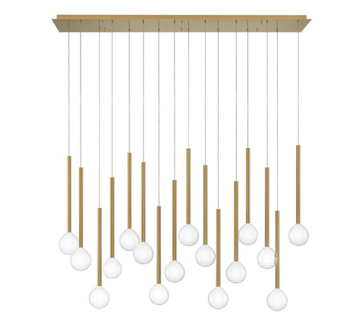 Positano LED Chandelier Plated Brushed Gold