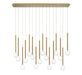 Lib & Co. - 10152-07 - LED Chandelier - Positano - Plated Brushed Gold