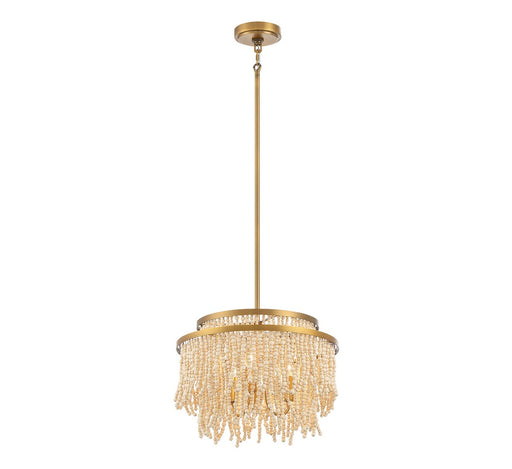 Molfetta Three Light Convertible Flushmount / Pendant Antique Brass