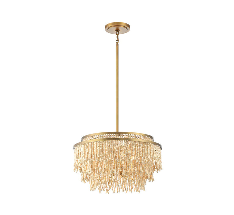 Lib & Co. - 10181-025 - Five Light Chandelier - Molfetta - Antique Brass