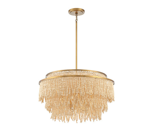 Molfetta Nine Light Chandelier Antique Brass