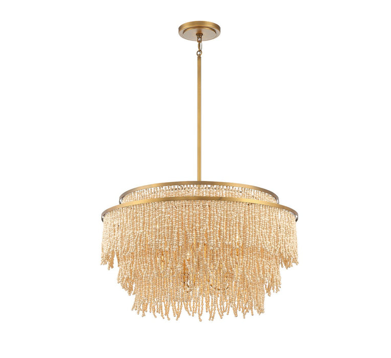 Lib & Co. - 10182-025 - Nine Light Chandelier - Molfetta - Antique Brass