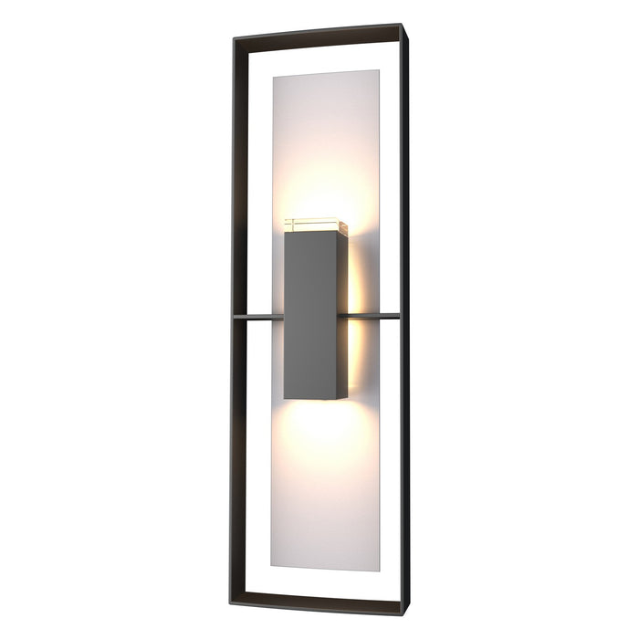 Hubbardton Forge - 302607-SKT-80-78-ZM0546 - Two Light Outdoor Wall Sconce - Shadow Box - Coastal Black