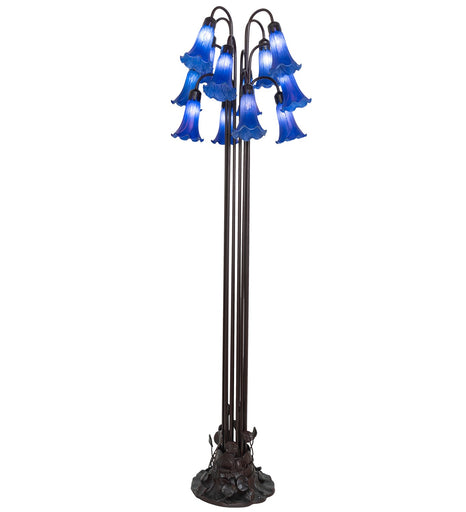 Blue 12 Light Floor Lamp