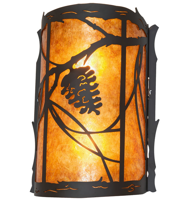 Meyda Tiffany - 261021 - Two Light Wall Sconce - Whispering Pines - Oil Rubbed Bronze
