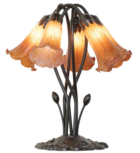 Amber Five Light Table Lamp