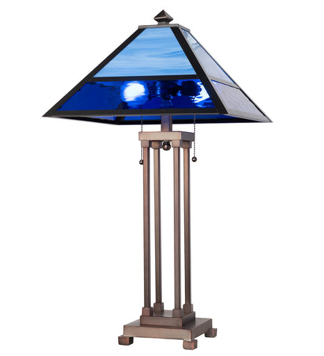 Split Mission Two Light Table Lamp