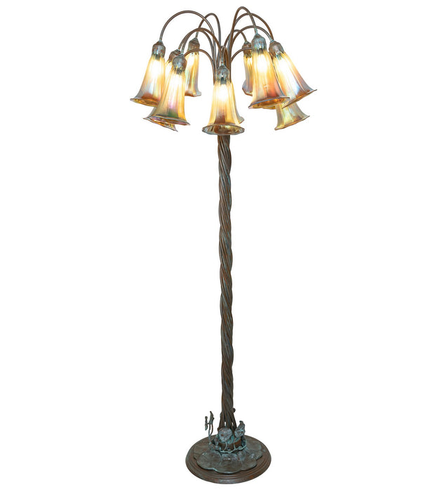 Meyda Tiffany - 264644 - 12 Light Floor Lamp - Amber - Weathered Bronze