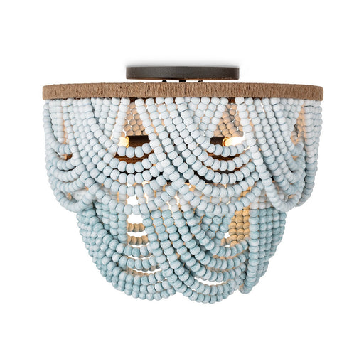 Ombre Six Light Flush Mount Blue