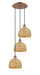 Innovations - 113B-3P-AC-RBD-8-NAT - Three Light Pendant - Downtown Urban - Antique Copper