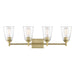 Designers Fountain - 95704-BG - Four Light Vanity - Westin - Brushed Gold