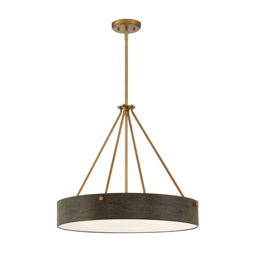 Erba Six Light Pendant Old Satin Brass