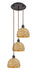 Innovations - 113B-3P-OB-RBD-8-NAT - Three Light Pendant - Downtown Urban - Oil Rubbed Bronze