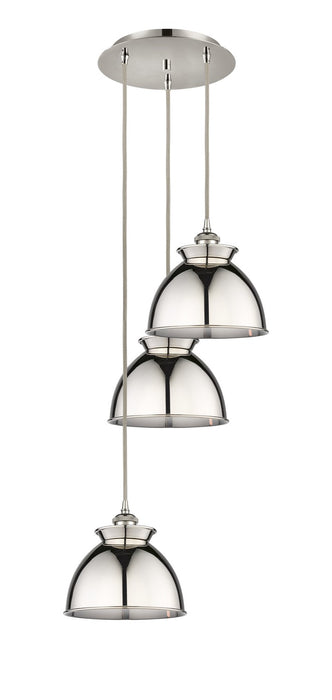 Innovations - 113B-3P-PN-M14-PN - Three Light Pendant - Ballston - Polished Nickel