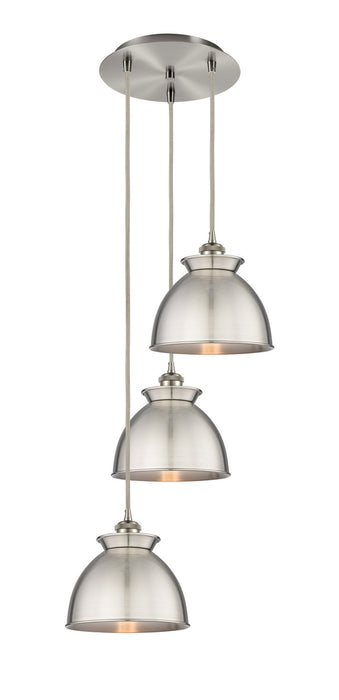 Innovations - 113B-3P-SN-M14-SN - Three Light Pendant - Ballston - Brushed Satin Nickel