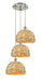 Innovations - 113B-3P-SN-RBD-12-NAT - Three Light Pendant - Downtown Urban - Brushed Satin Nickel