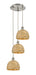 Innovations - 113B-3P-SN-RBD-8-NAT - Three Light Pendant - Downtown Urban - Brushed Satin Nickel