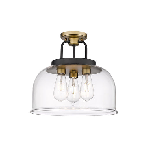 Innovations - 239-3C-BBB-G239-15CL - Three Light Flush Mount - Downtown Urban - Black Brushed Brass