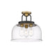 Innovations - 239-3C-BBB-G239-15CL - Three Light Flush Mount - Downtown Urban - Black Brushed Brass