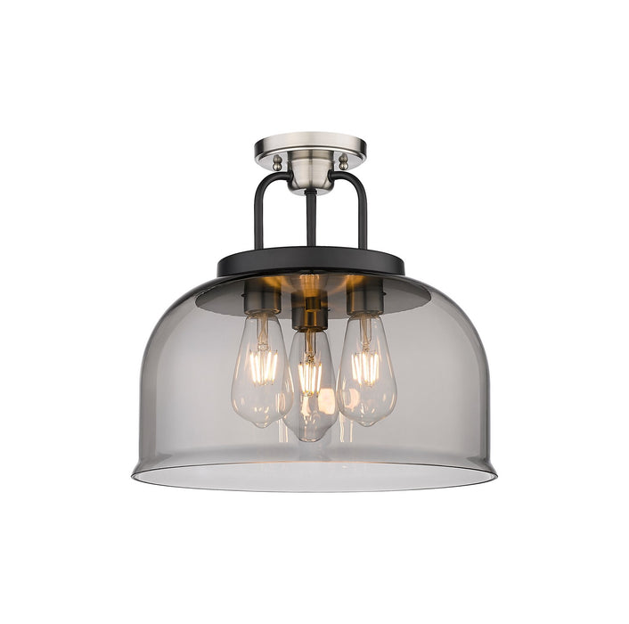 Innovations - 239-3C-BSN-G239-15SM - Three Light Flush Mount - Downtown Urban - Black Satin Nickel