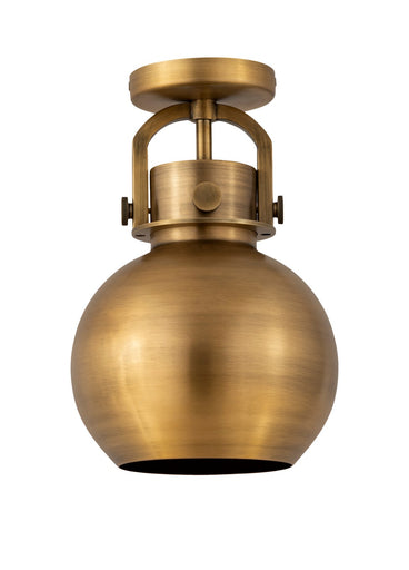 Downtown Urban One Light Flush Mount Brushed Brass
