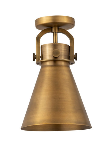 Downtown Urban One Light Flush Mount Brushed Brass