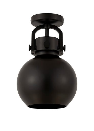Downtown Urban One Light Flush Mount Matte Black