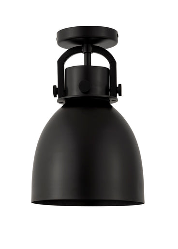 Downtown Urban One Light Flush Mount Matte Black