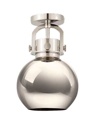 Downtown Urban One Light Flush Mount Polished Nickel