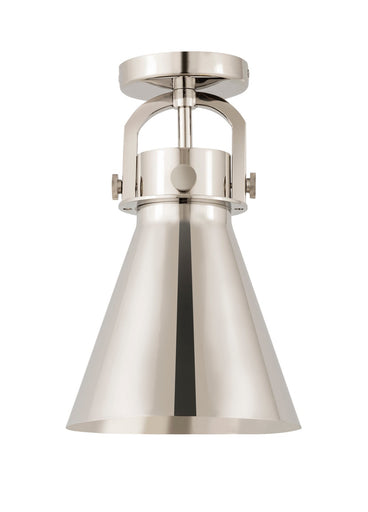 Downtown Urban One Light Flush Mount Polished Nickel