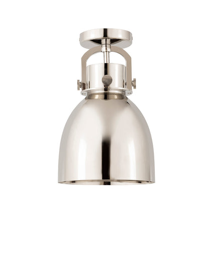 Downtown Urban One Light Flush Mount Polished Nickel