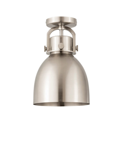 Downtown Urban One Light Flush Mount Satin Nickel