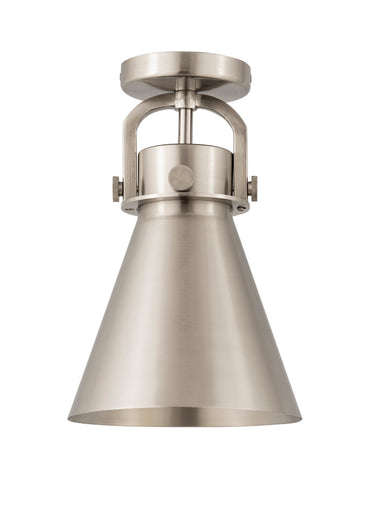 Downtown Urban One Light Flush Mount Satin Nickel