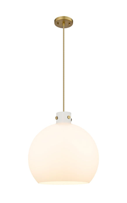 Innovations - 410-1PL-BB-G410-18WH - One Light Pendant - Newton - Brushed Brass